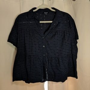Madewell peplum button down